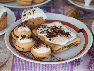 Nice tasty homemade sweet cokies with yogurt