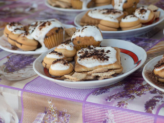 Nice tasty homemade sweet cokies with yogurt