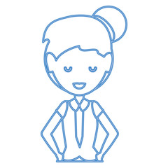 Fototapeta premium Cartoon businesswoman icon