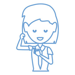 Cartoon businesswoman icon