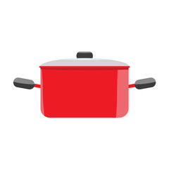 Pot with flat and solid color design.