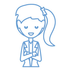 Cartoon businesswoman icon