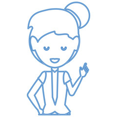 Cartoon businesswoman icon