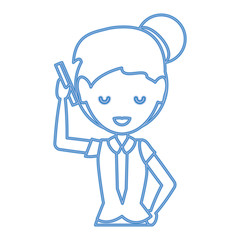 Cartoon businesswoman icon