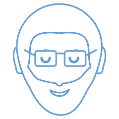Cartoon man face icon