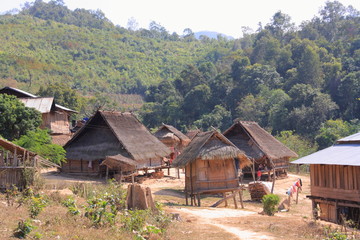 Fototapeta na wymiar Laos, village life