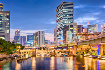 Fototapeta premium Osaka, Japan Cityscape