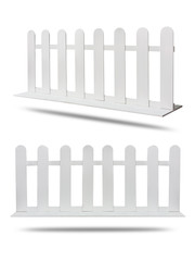 white fence isolated on white background
