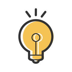 Light Bulb Vector Line Icon.