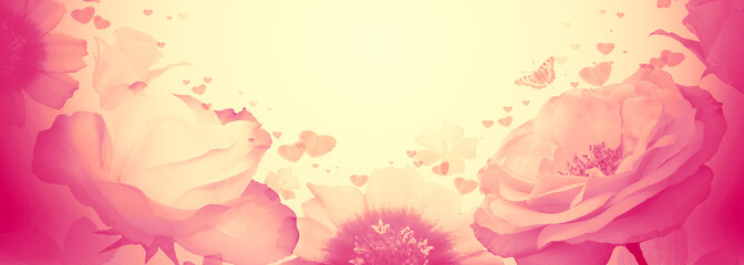 Valentines day floral background.