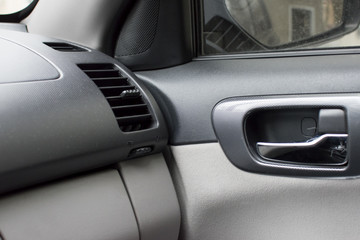 Obraz na płótnie Canvas Air ducts, deflectors on the car panel