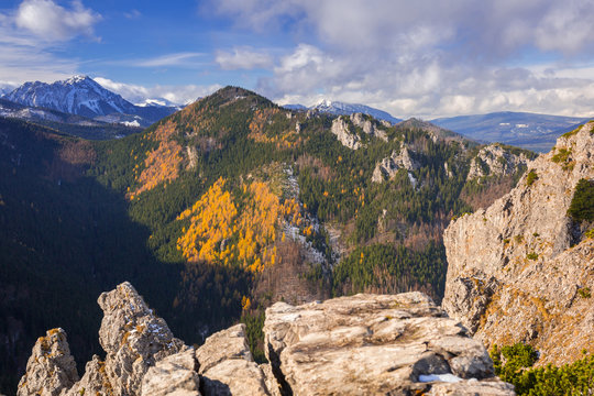 Scenery of Tatra mountains at winter, Poland