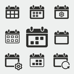 Calendar icons set.