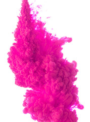 Obraz premium Pink colorful ink in water abstract