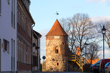 historic town burg near magdeburg germany