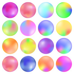 Colorful fluid, Round gradient set, modern abstract backgrounds. Trendy soft color. Template for screens and mobile app. Vector illustration, design element for cards, calendar, brochure, invitation