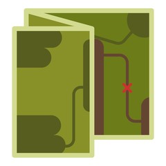 Map icon, flat style