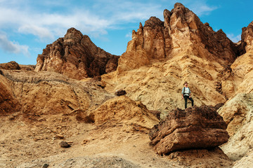 baroudeur sur un rocher