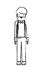 elegant businessman avatar character vector illustration design