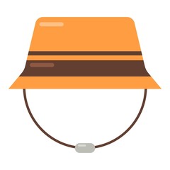 Bucket hat icon, flat style