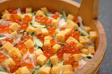 ちらし寿司　桶　アップ