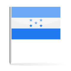 Fototapeta premium Honduras Flag Pin Vector Icon