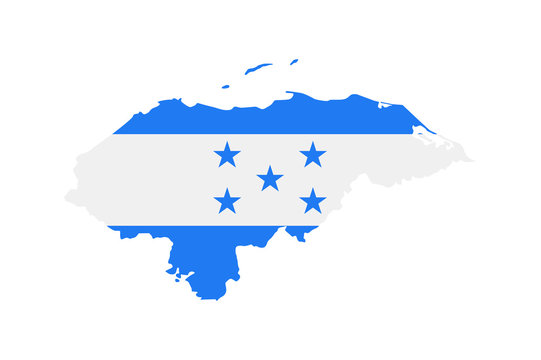Honduras Flag Country Contour Vector Icon