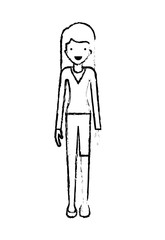 elegant businesswoman avatar character vector illustration design