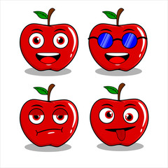 APPLE CHARACTER MASCOT EXPRESSION PACK