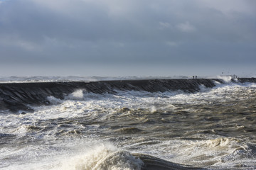 Two Man at Zuidpier Storm