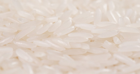 Fototapeta na wymiar White rice in stack