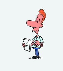 Depressed office worker.