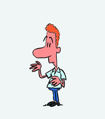 Office worker doubting.