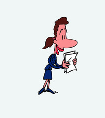 Happy office worker.