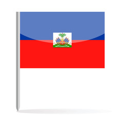 Haiti Flag Pin Vector Icon