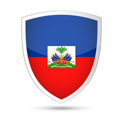 Haiti Flag Vector Shield Icon