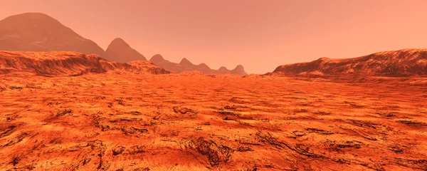 Foto op Canvas 3D-rendering planeet Mars Lanscape © photosvac