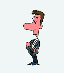 Office worker doubting.