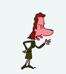 Obraz premium Clerk argues angry.