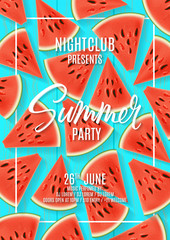 Summer party flyer template