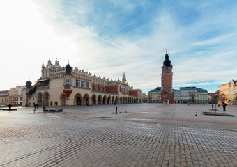 Market square in Krakow, Poland