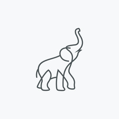 elephant vector outline minimalist and characters funny