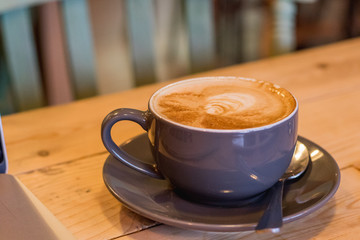 Cup of coffee on a table