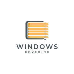 windows coverings logo vector abstract graphic