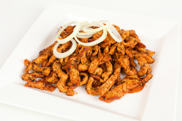 Pfannengyros gebraten