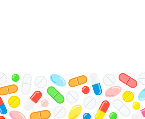 Medical capsule pills background