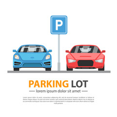 Parking lot mockup © Vikivector