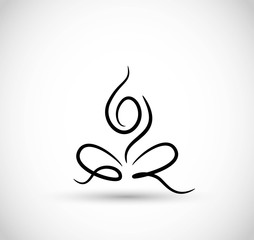 Meditation/ yoga icon vector 