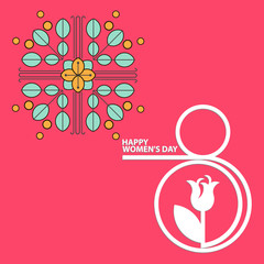 Happy International Women's Day. 8 number 3d illustration. Happy Mother's Day. Eps10 vector illustration with place for your text.