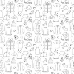 Clothes seamless pattern.